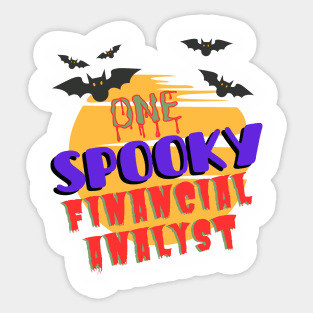 One Spooky Financial Analyst Halloween Sticker